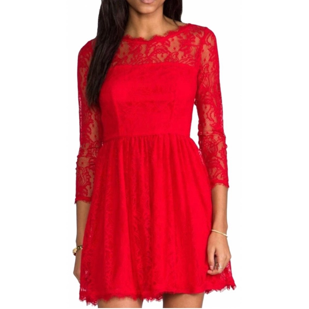Like New Red Lace Juicy Couture Dress